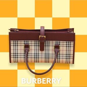 Burberry House Check Canvas Handbag (Vintage)